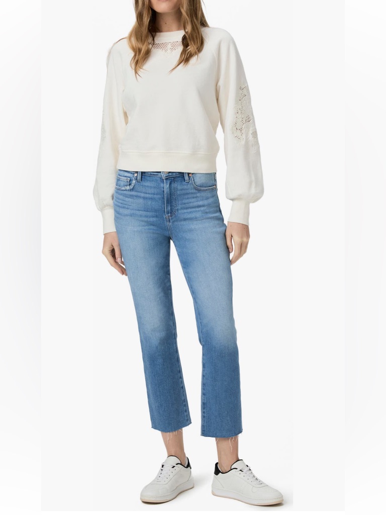 Paige Cindy Cropped Raw Hem